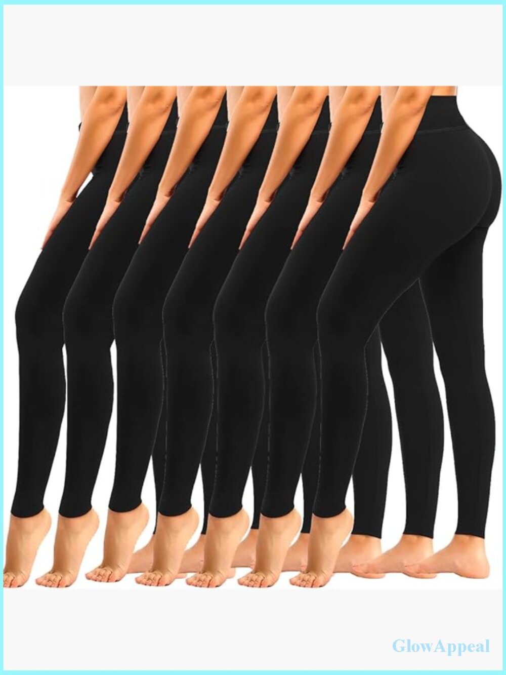 7 Pack High Waisted Leggings Tummy Control Workout Yoga Pants Full Length Capri